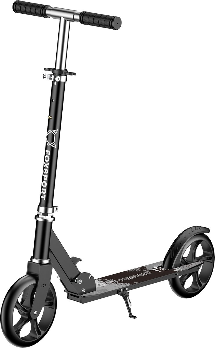 FOXSPORT Step volwassenen - Opvouwbaar - Scooter met grote Wielen - Buitenspeelgoed - autopeds - stepperbike - autoped bike - Cadeau - handrem en voetrem - Zwart Step kopen online