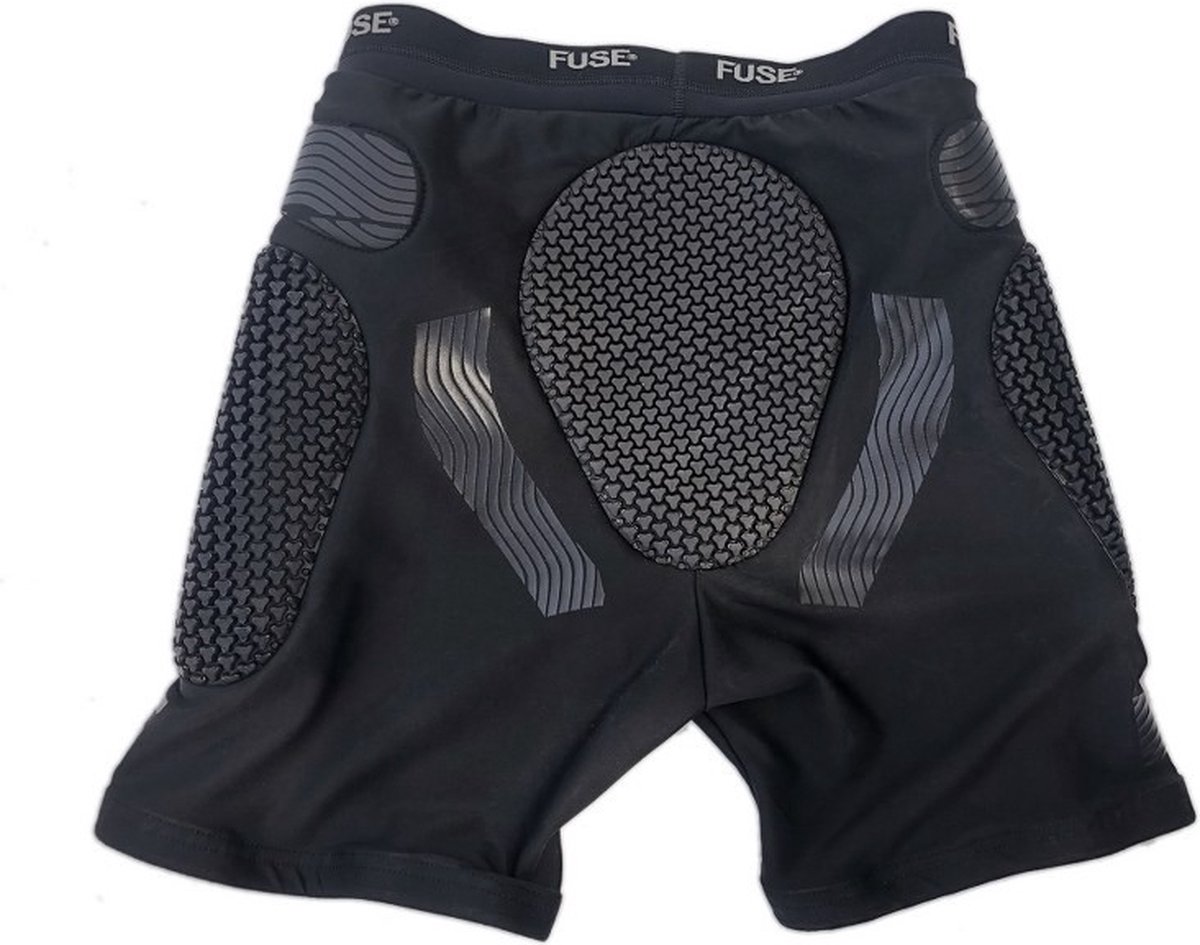 fuse omega impact fietsbroek bmx volwassenen zwart geel xxl