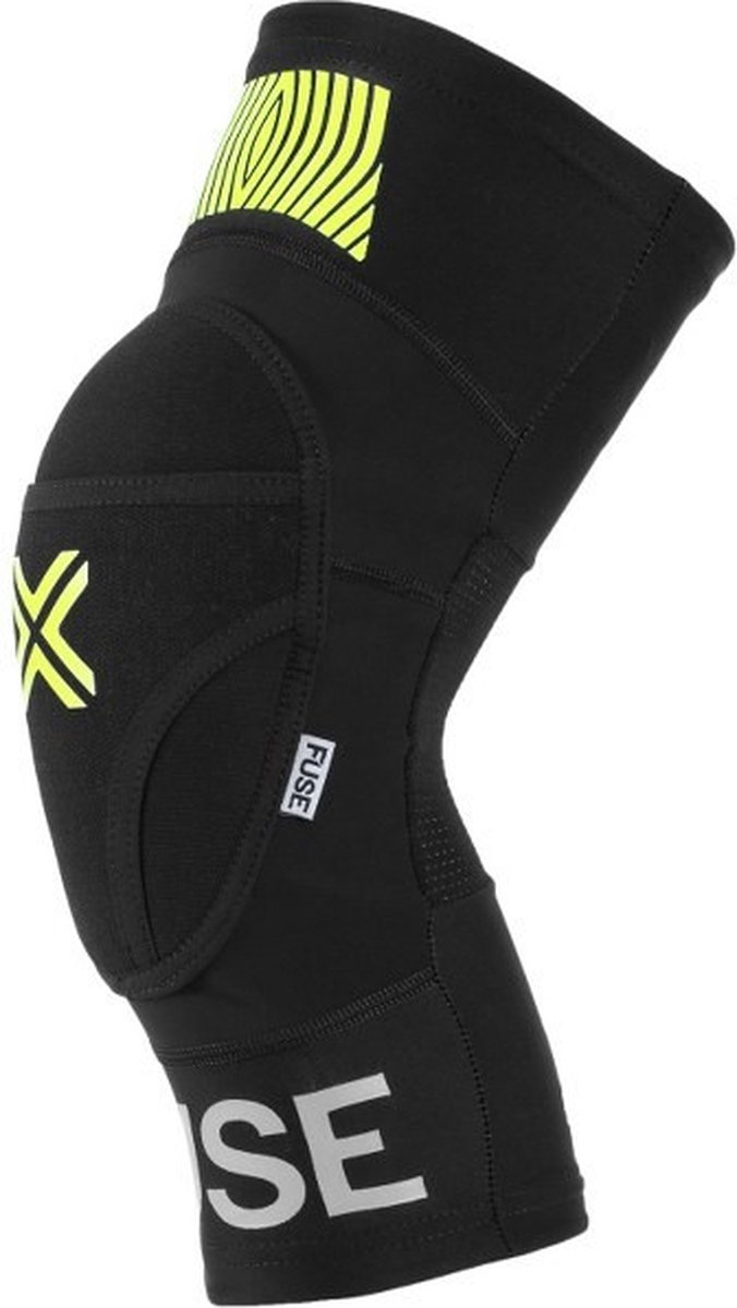 Fuse - Omega - Kniebeschermer - BMX - Volwassenen - Zwart - Neon Geel - XXXL Skateonderdeel kopen online