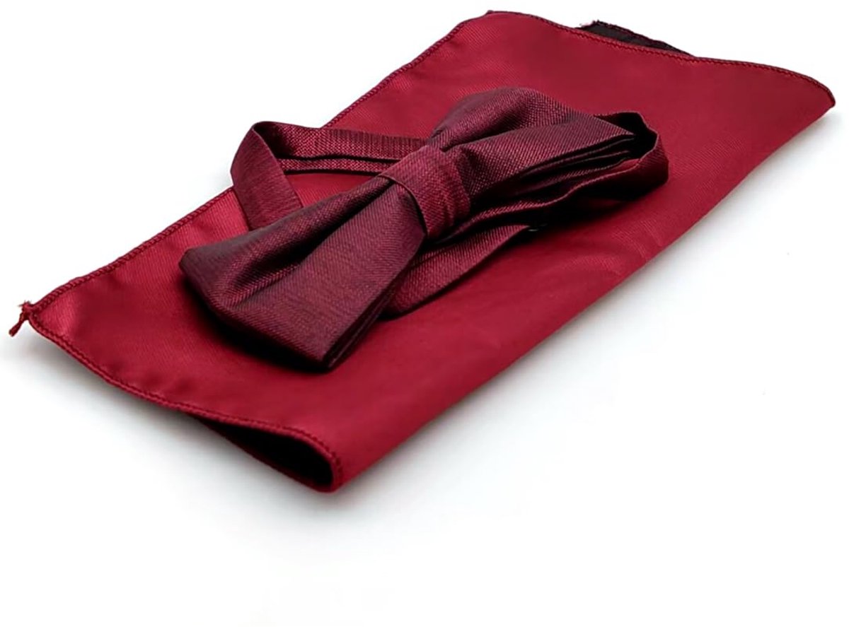 Gia Men's Bow Tie and Handkerchief Knotted and Adjustable for Wedding Party Skateonderdeel kopen online