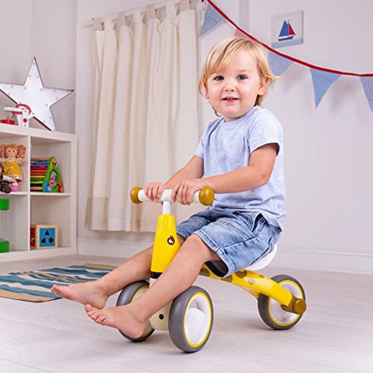 giraffe baby trike kinderen loopfiets eerste fiets rit op speelgoed peuterfiets cadeau voor 1e verjaardag jongens en meisjes