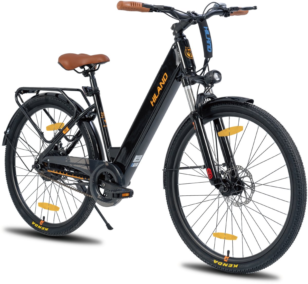 Hiland 26 Inch Elektrische Fiets (E-Bike) voor Dames & Heren - 36V 7.8Ah Batterij - 250W Motor - Comfortabele Step-Through Frame - Voorwielvering - Zwart Fiets (elektrisch) kopen online