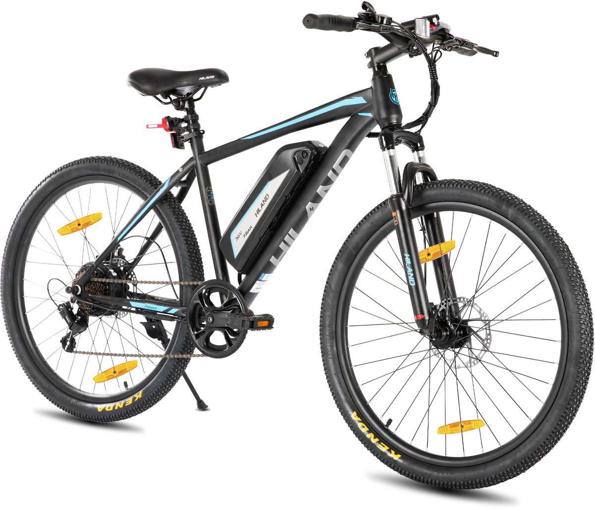 Hiland 26 Inch Elektrische Mountainbike (E-MTB) - 7 Versnellingen - 250W Motor - 36V 7.8Ah Batterij - Schijfremmen - Zwart Fiets (elektrisch) kopen online