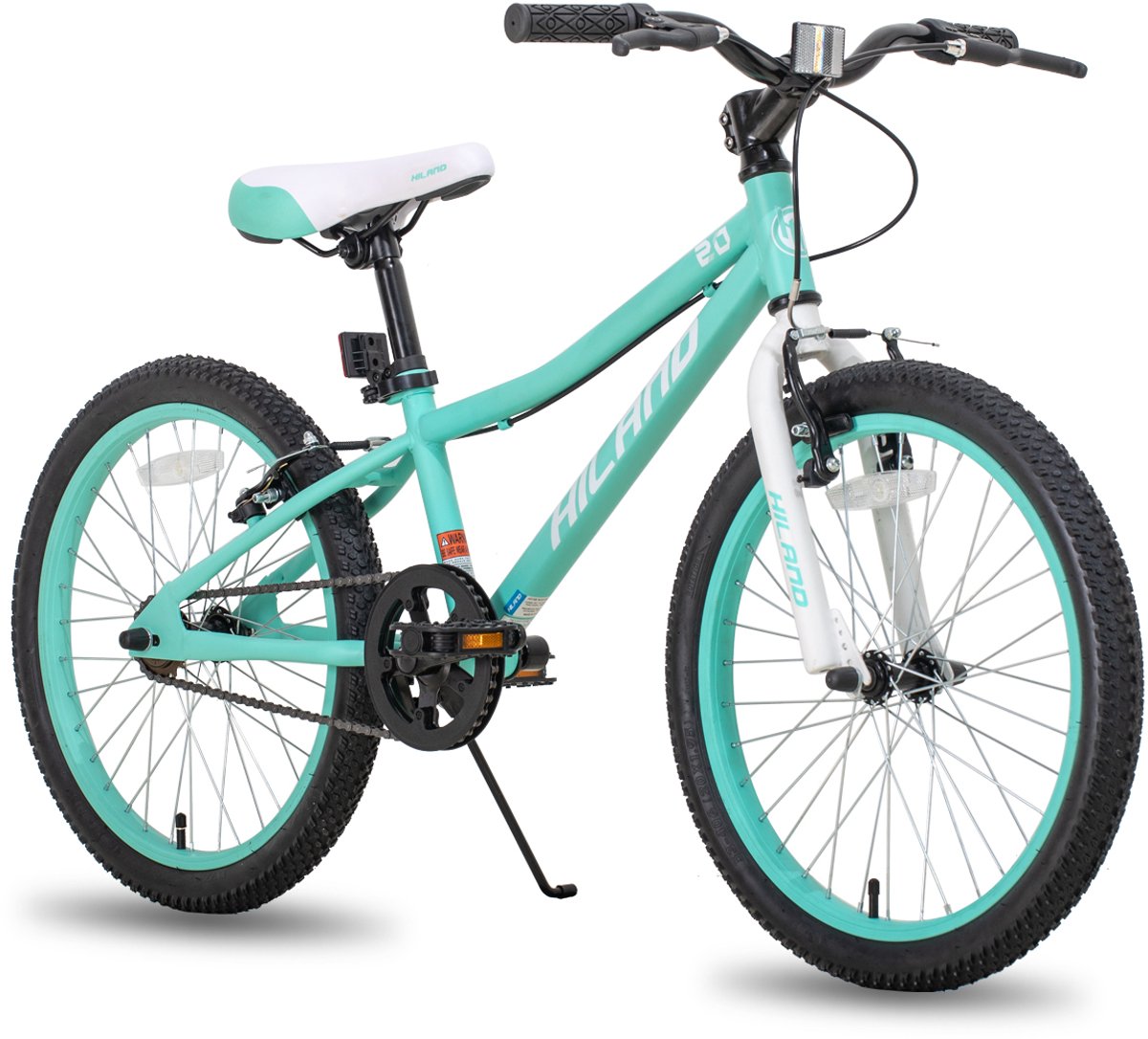 Hiland Climber Tiener Forensen Stadsfiets - 20 inch - Single Speed ​​- V-Brake - Groen Fiets kopen online