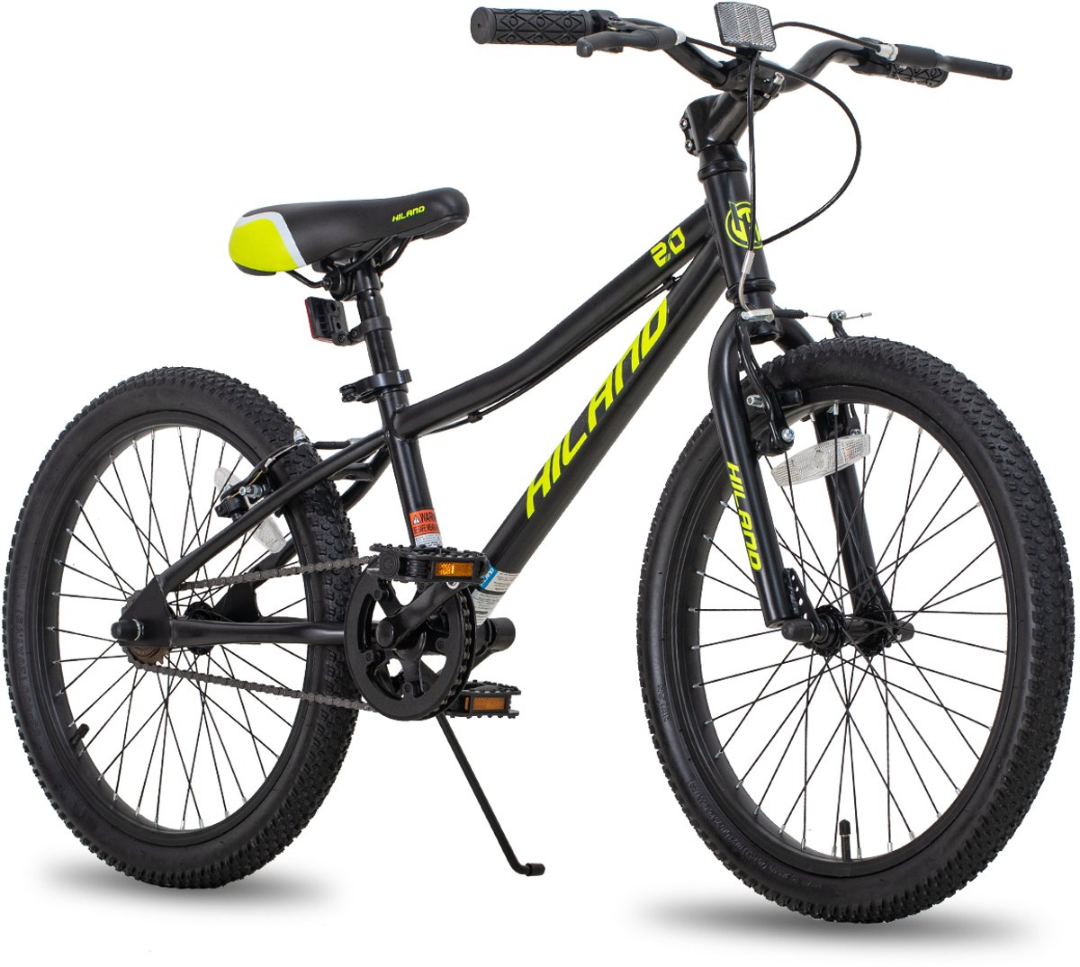 Hiland Climber Tiener Forensen Stadsfiets - 20 inch - Single Speed ​​- V-Brake - Zwart Fiets kopen online