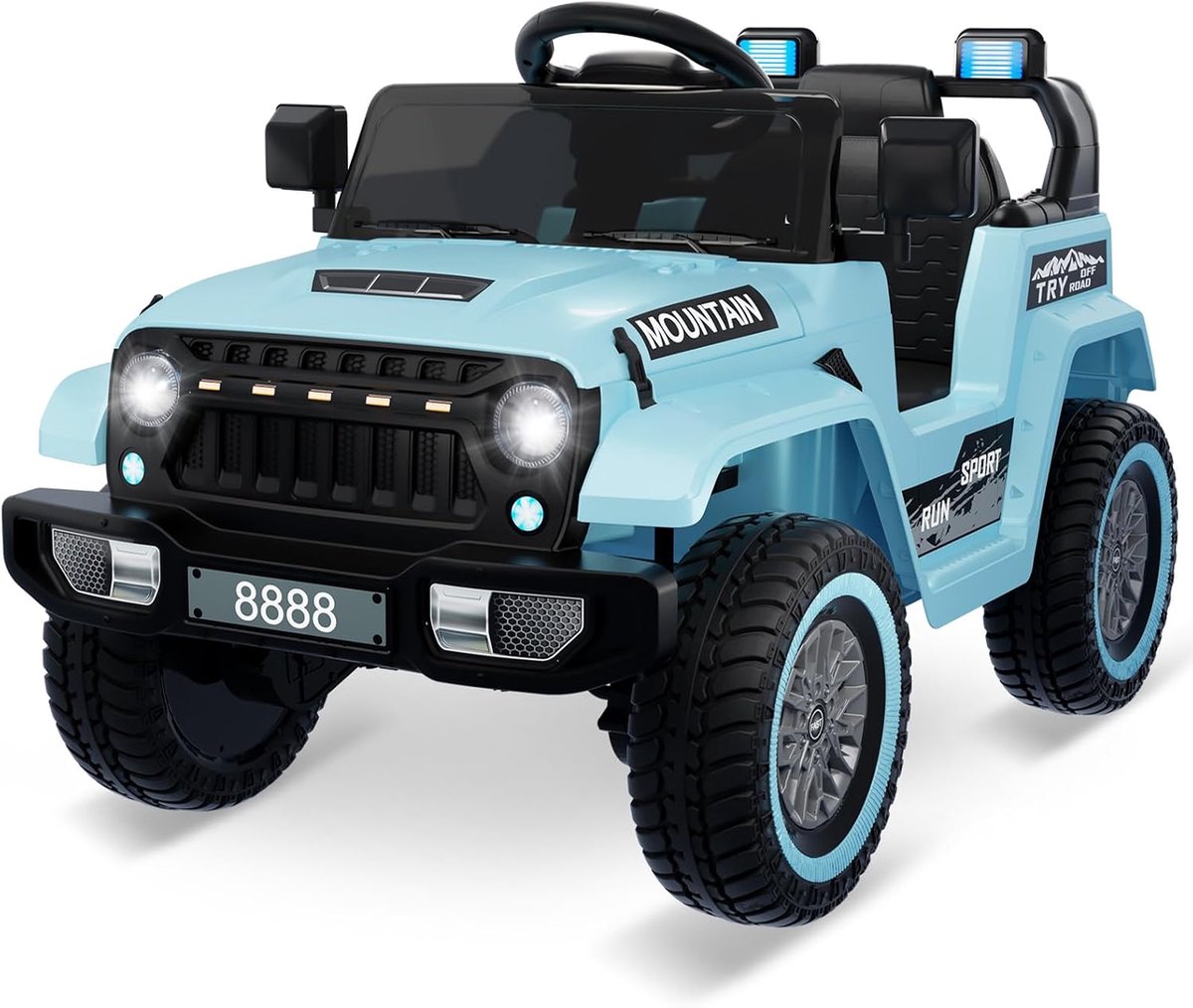 hoerfuriy elektrische kinderauto elektrische auto 12 v voor kinderen met afstandsbediening 2 4 g bluetooth muziek claxon en led koplampen voor kinderen van 3 6 jaar blauw