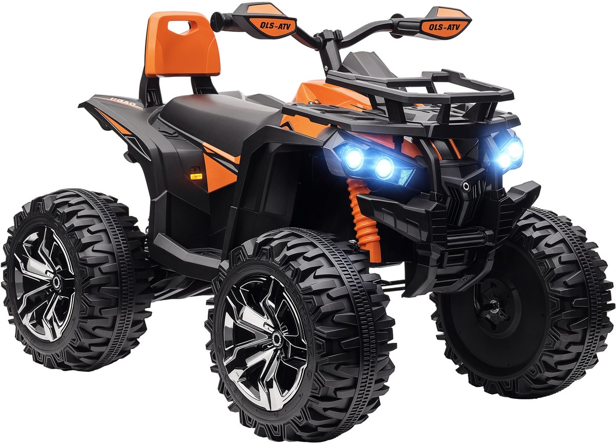 HOMCOM Elektrische Auto voor Kinderen Metaal, Kunststof 100L x 65B x 73H cm Oranje Accuvoertuig kopen online