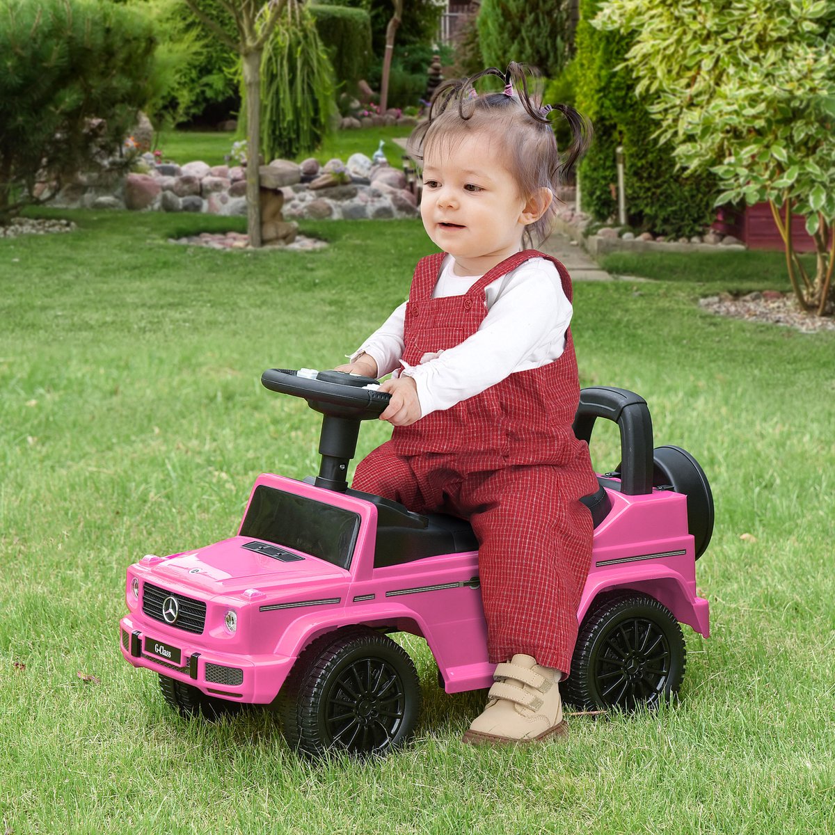 homcom kinderglijwagen pp 62 5x28 5x45cm roze