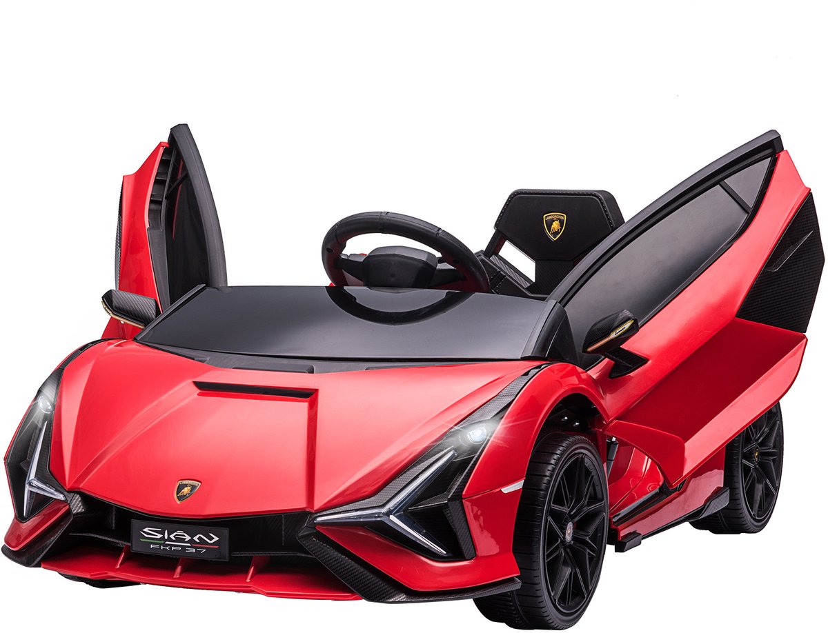 HOMCOM Rijden op auto Kunststof, metaal 108L x 62B x 40H cm Rood Accuvoertuig kopen online