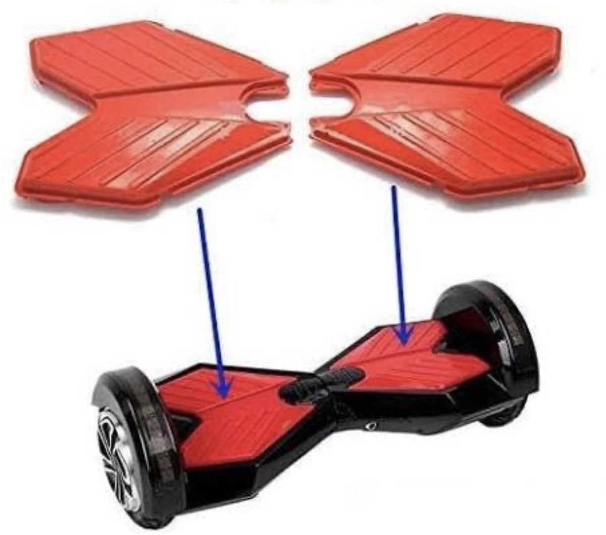 hoverboard rubberpad rood 8 inch