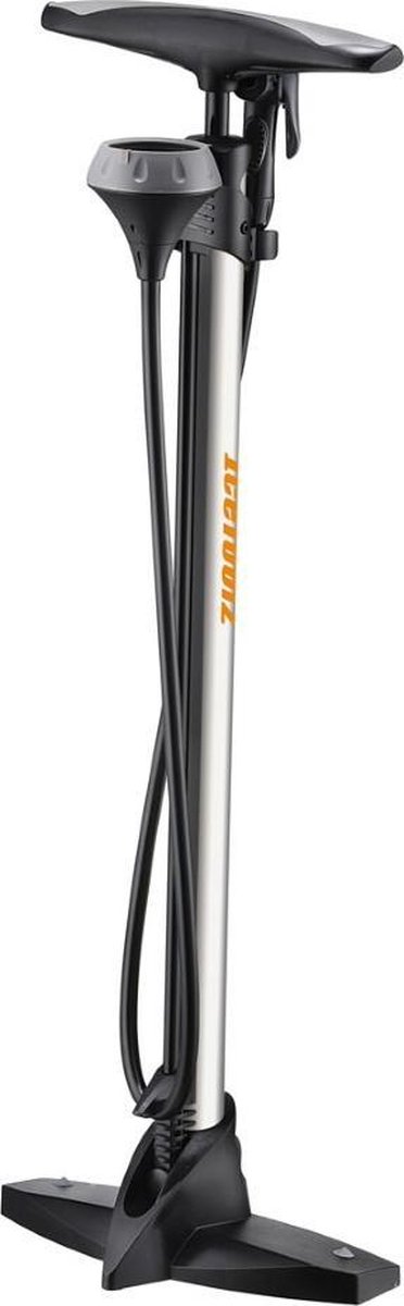 icetoolz fietspomp met manometer staal zwart zilver