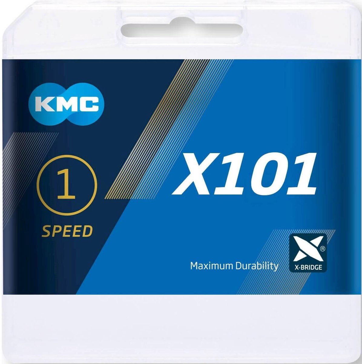 Ketting single speed KMC X101 Silver 112 schakels - zilver Fietsketting kopen online