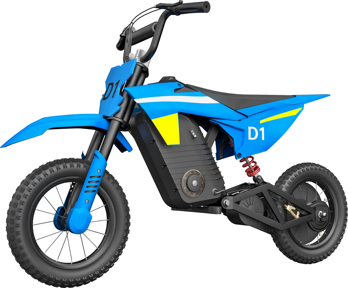 KIDDOWE 36V Elektrische Kindermotor (4-7 jaar) - Cross Bike Off-road met 3 Versnellingen (10/15/25 km/u) - Accuvoertuig - Blauw Accuvoertuig kopen online