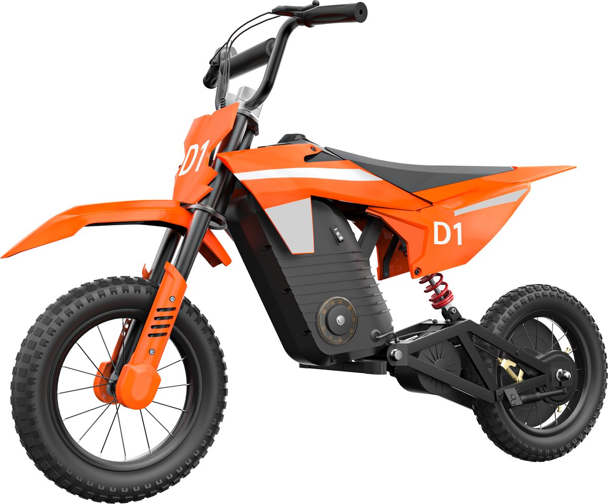 kiddowe d1 kinderen elektrische motorfiets 300w 25 km u 3 snelheidsstanden 4 7 jaar oranje