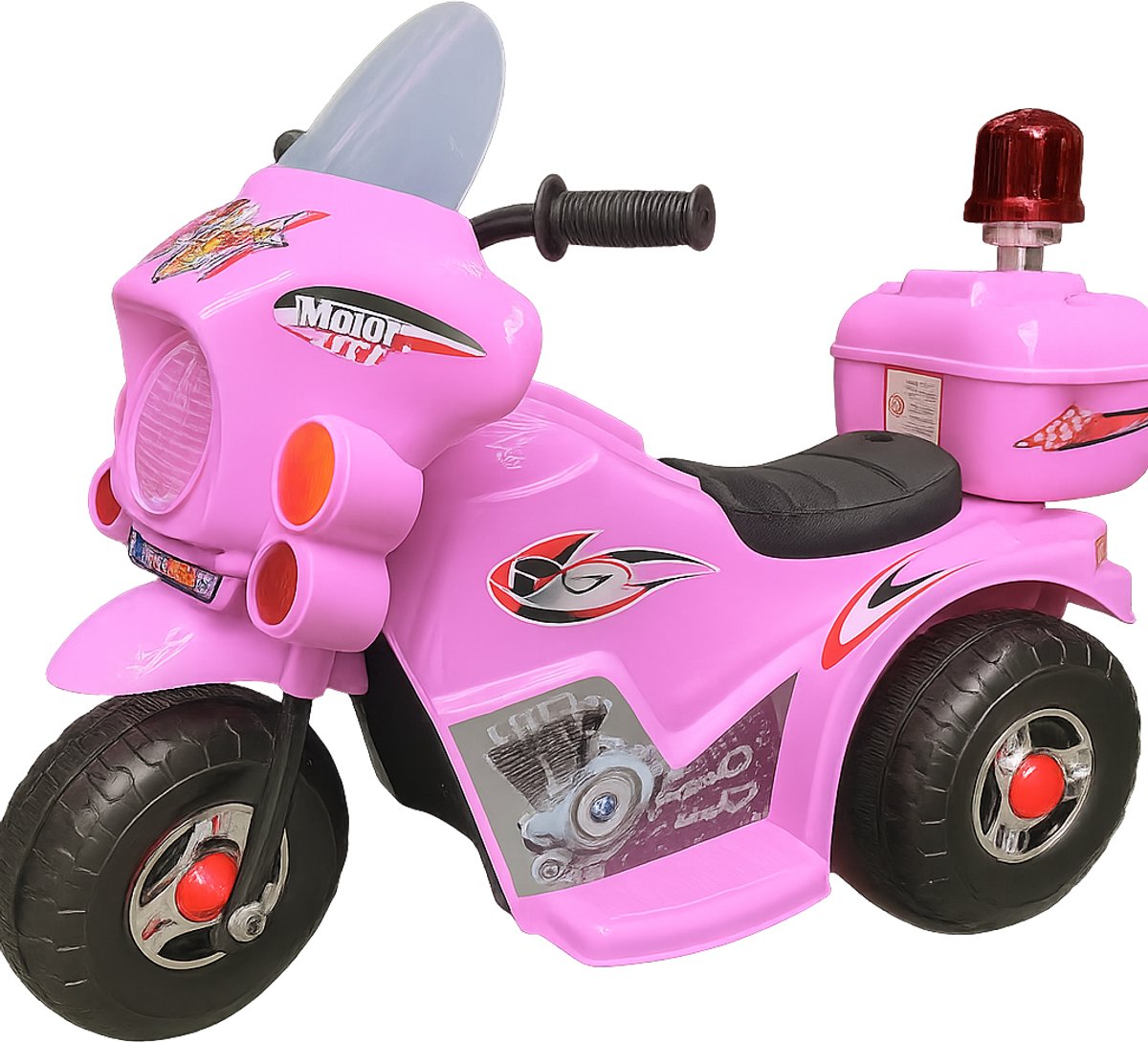 Kinder Politie motor op accu 6v roze Sirene + geluidjes Accuvoertuig kopen online