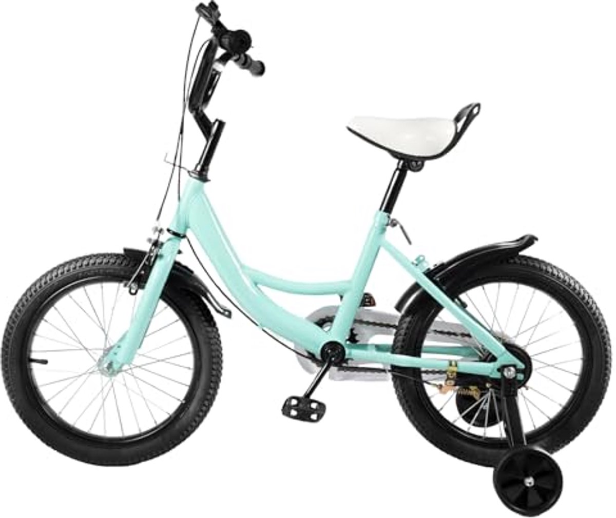 Kinderfiets 16 inch met Steunwielen en Kettingkast, Geschikt voor Jongens en Meisjes van 5-8 Jaar Kinderfiets kopen online
