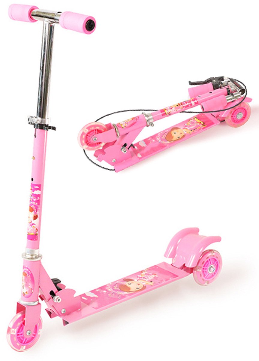 Kinderstep - Lichtgevende Wielen - Step - Speelgoed Jongens/Meisjes - Max stuurhoogte: 80 cm - Kick Step - LED Wielen Step kopen online