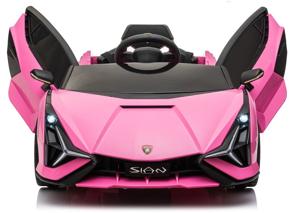 Lamborghini SIAN - Elektrische Kinderauto 12V - vleugeldeuren - Roze Accuvoertuig kopen online