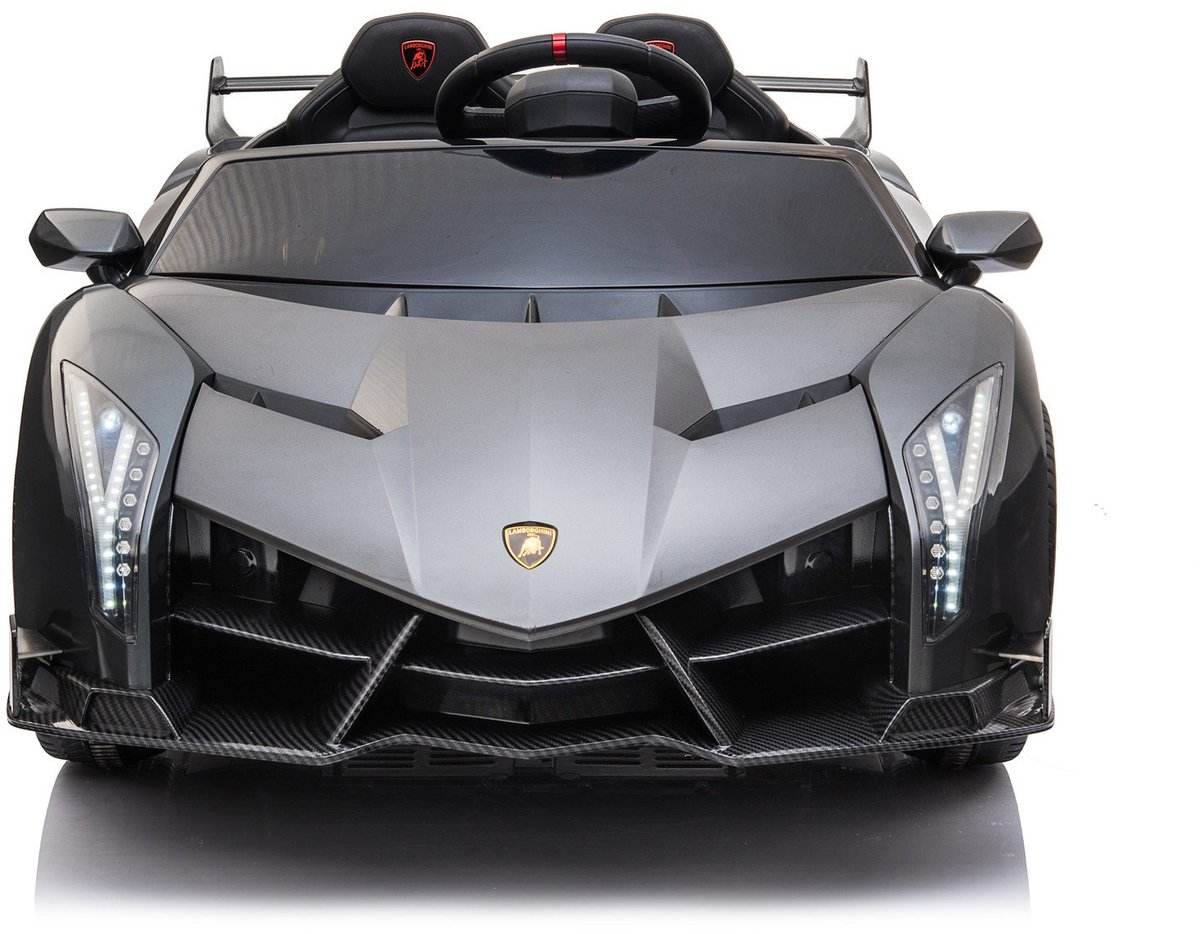 lamborghini veneno elektrische kinderauto 2 persoons 12v grijs