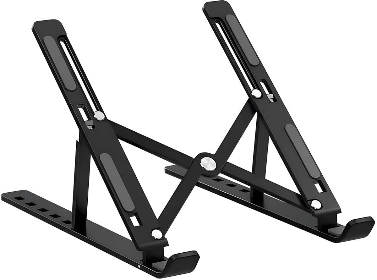 laptop stand adjustable cooling foldable plastic and silicone stand for laptops and tablets