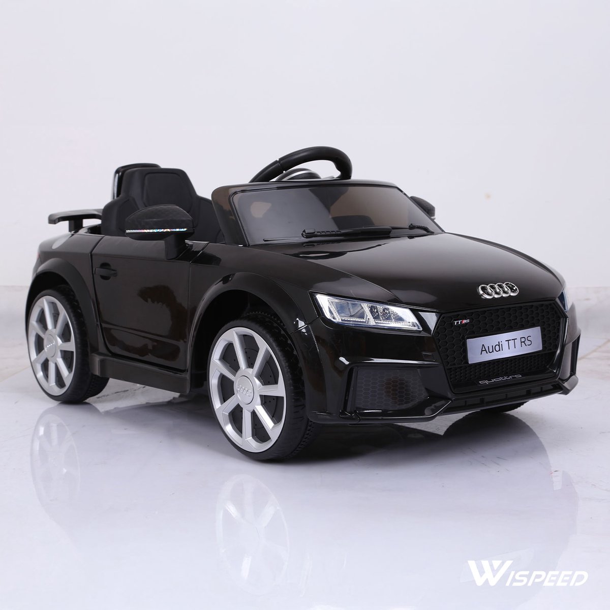 Logicom - Elektrische Kinderauto - Audi TT RS - 12V Accu Auto voor Kinderen 3-6 jaar - Met Afstandsbediening - Bluetooth - Lichten & Geluid - Zwart Accuvoertuig kopen online