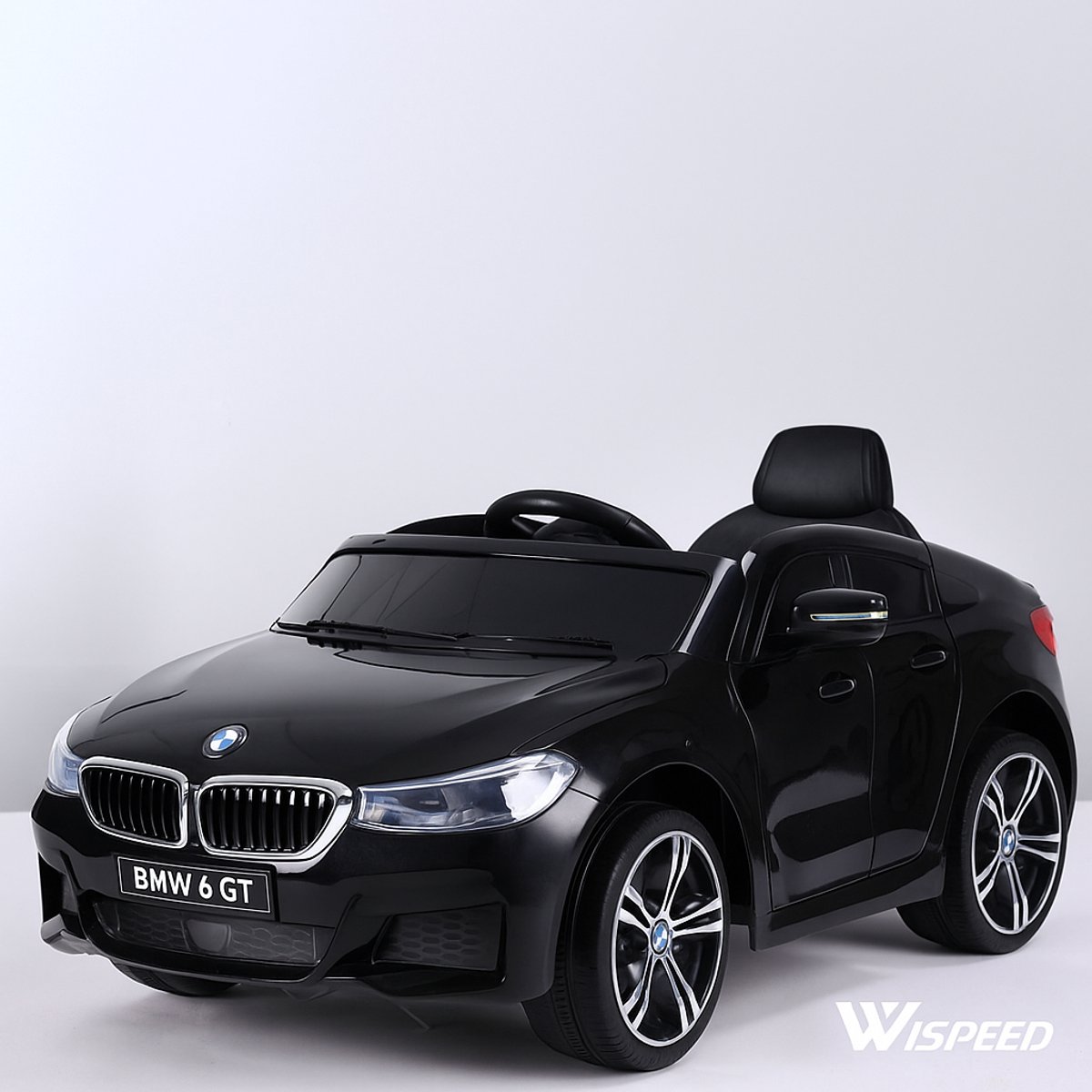 logicom elektrische kinderauto bmw 6 gt 12v accu kinderen 3 6 jaar met afstandsbediening bluetooth led lichten geluid zwart