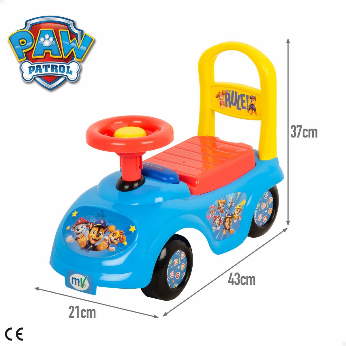 Loopauto The Paw Patrol 43 x 37 x 21 cm (2 Stuks) Buitenspeelvoertuigaccessoire kopen online