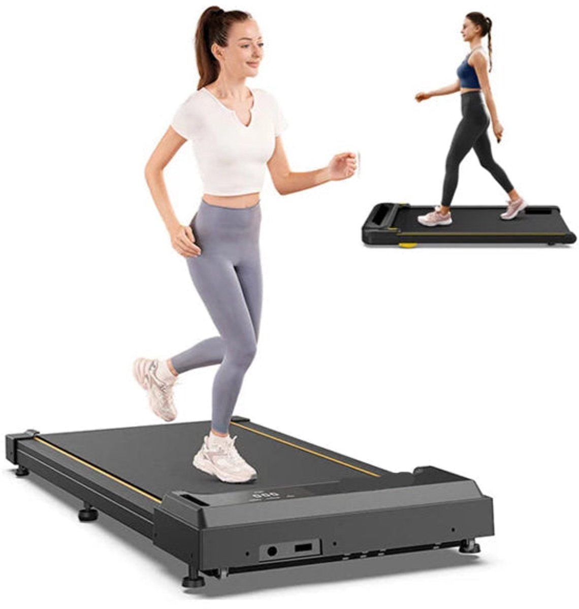Loopband - Walking pad - Loopbanden - Treadmill - 2.5HP Motor – 1-6km/h Snelheid – 90x38cm Loopoppervlak - Opvouwbare - Compact & Stil Loopfiets kopen online