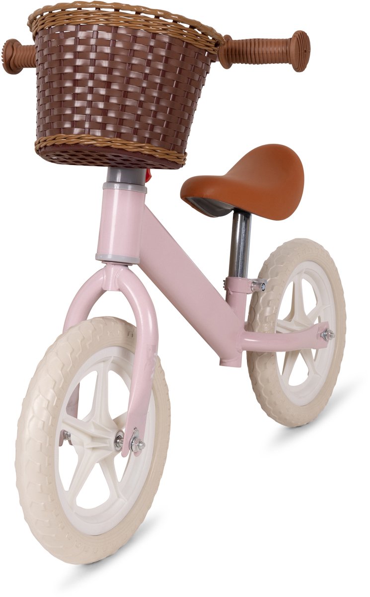 Loopfiets 12 inch – Balansfiets 2 t/m 7 jaar – Verstelbaar Zadel – Luchtbanden – Lichtgewicht Magnesium – Fiets Zonder Trappers – Jongens & Meisjes – Roze Loopfiets kopen online