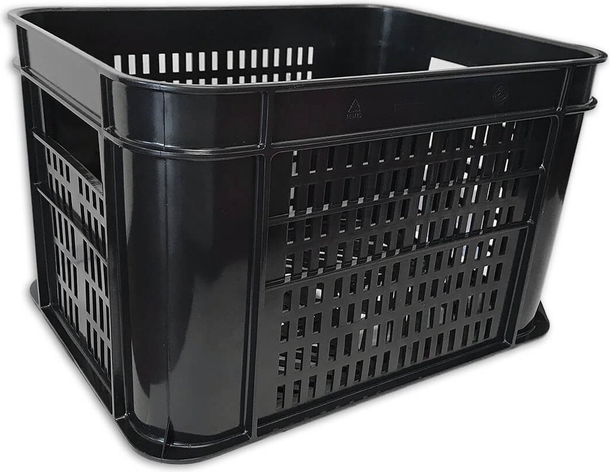 lynx fietskrat kunststof 30 liter zwart