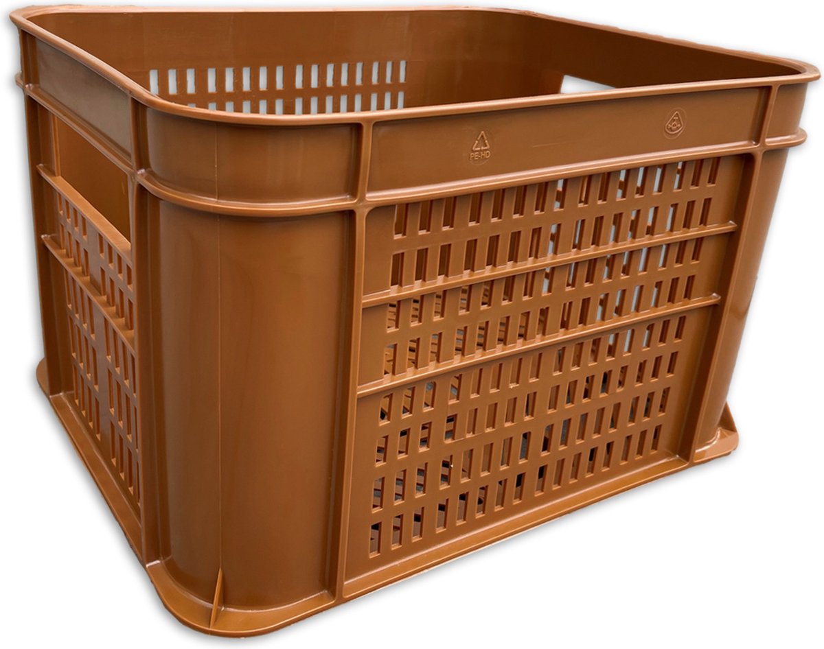 lynx fietskrat kunststof 30l bruin