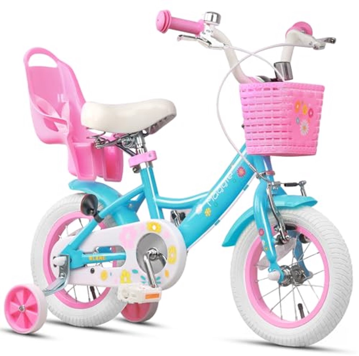 meisjesfiets met poppenzitje mand 12 20 inch kinderfiets voor 2 13 jaar prinsessenstijl inclusief trainingswielen