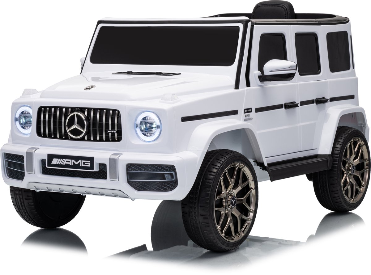mercedes g63 amg elektrische kinderauto 12v 1 tot 4 jaar wit