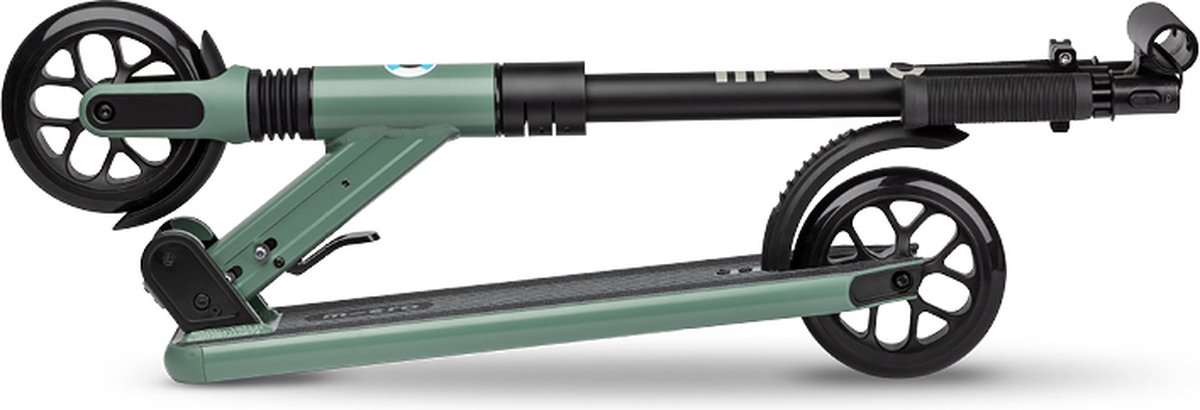 micro micro sprite suspension step scooter in de kleur olive green voor kinderen vanaf 5 jaar jongeren en volwassenen max 100 kg