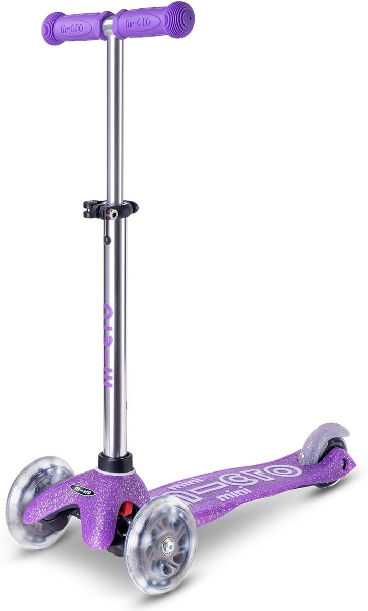 micro mini micro step scooter in de kleur paars voor kinderen van 2 tot 6 jaar max 50 kg