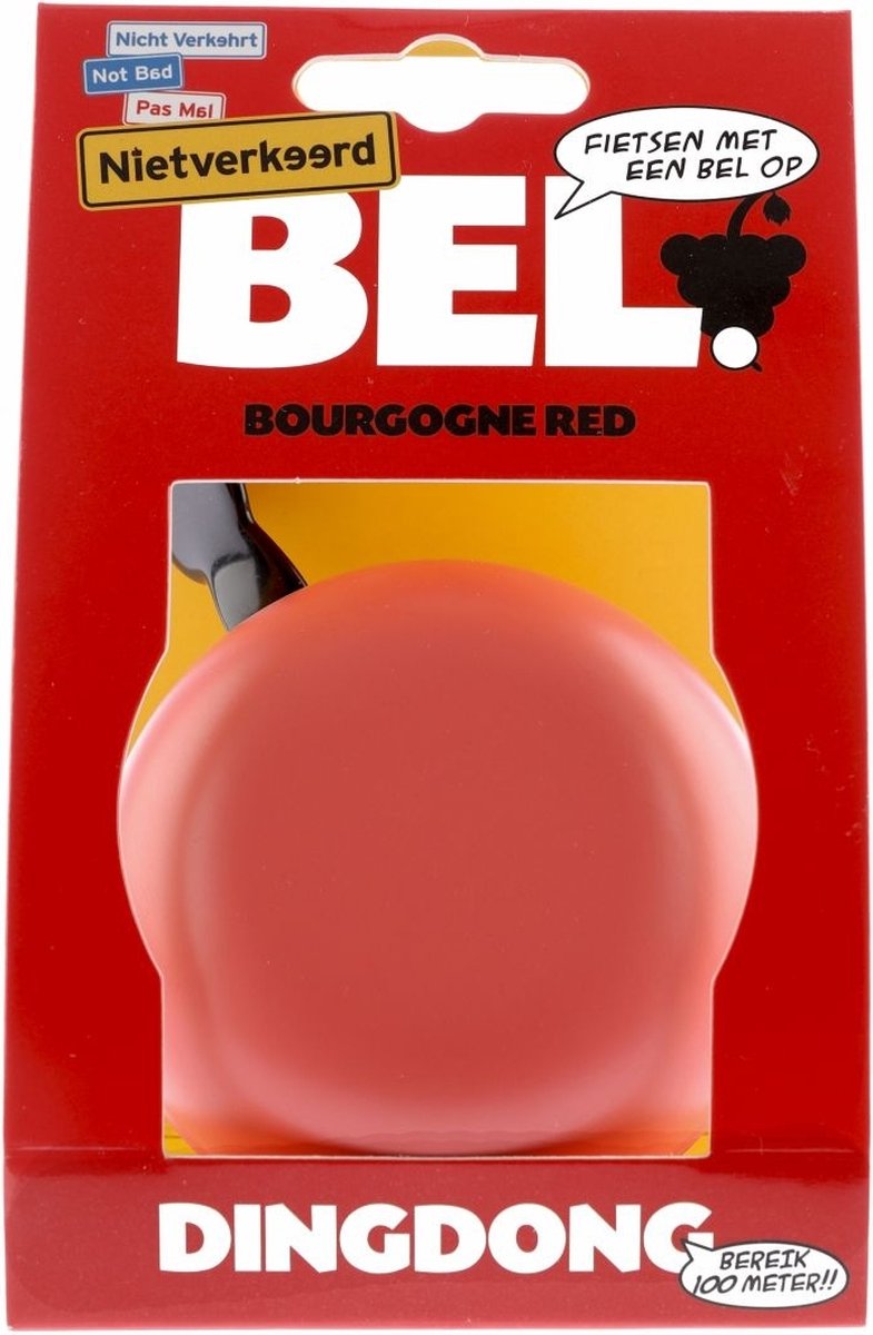 Niet Verkeerd fietsbel ding-dong staal 80 mm rood Fiets kopen online