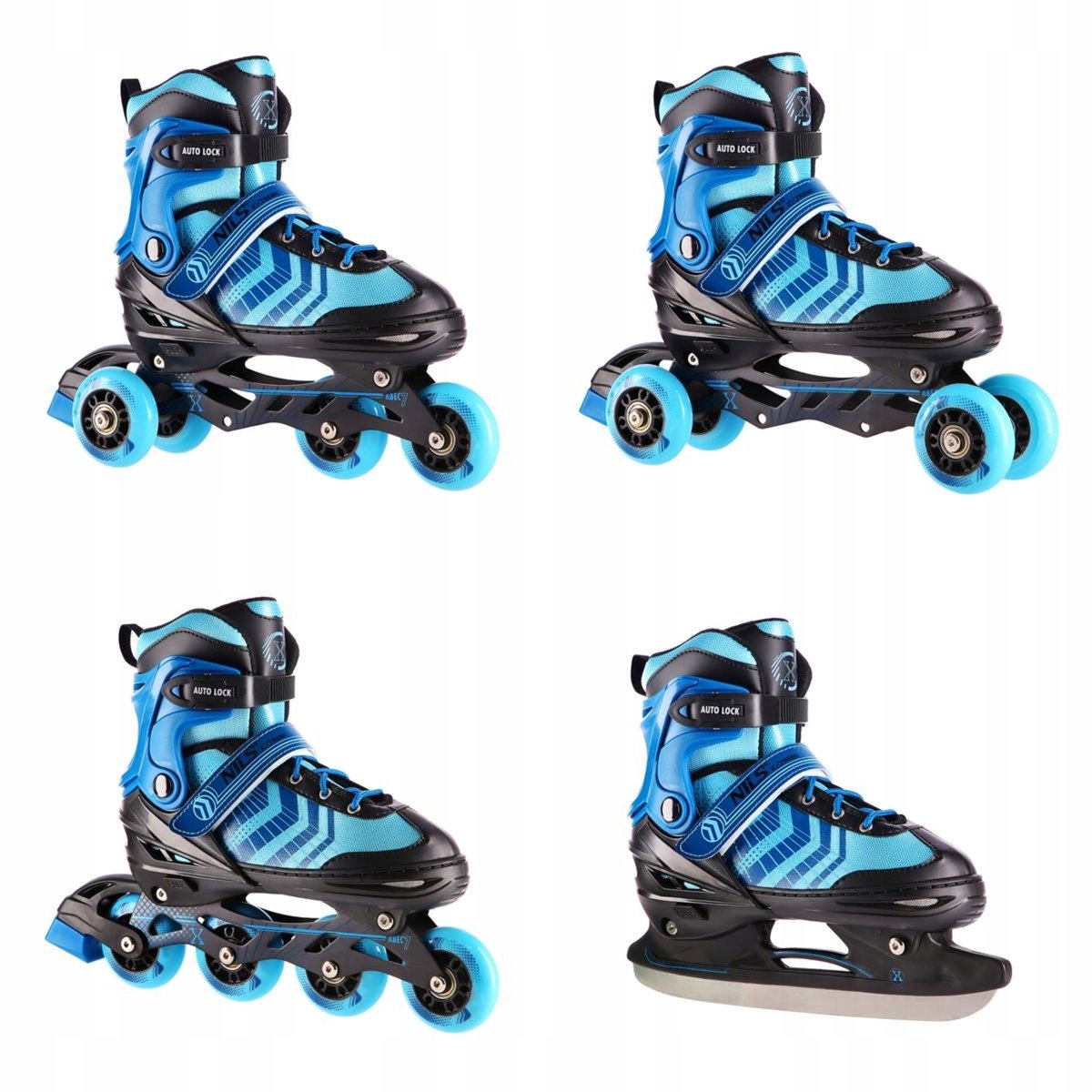nils extreem verstelbare 4 in 1 skates inlineskates maat s 29 33