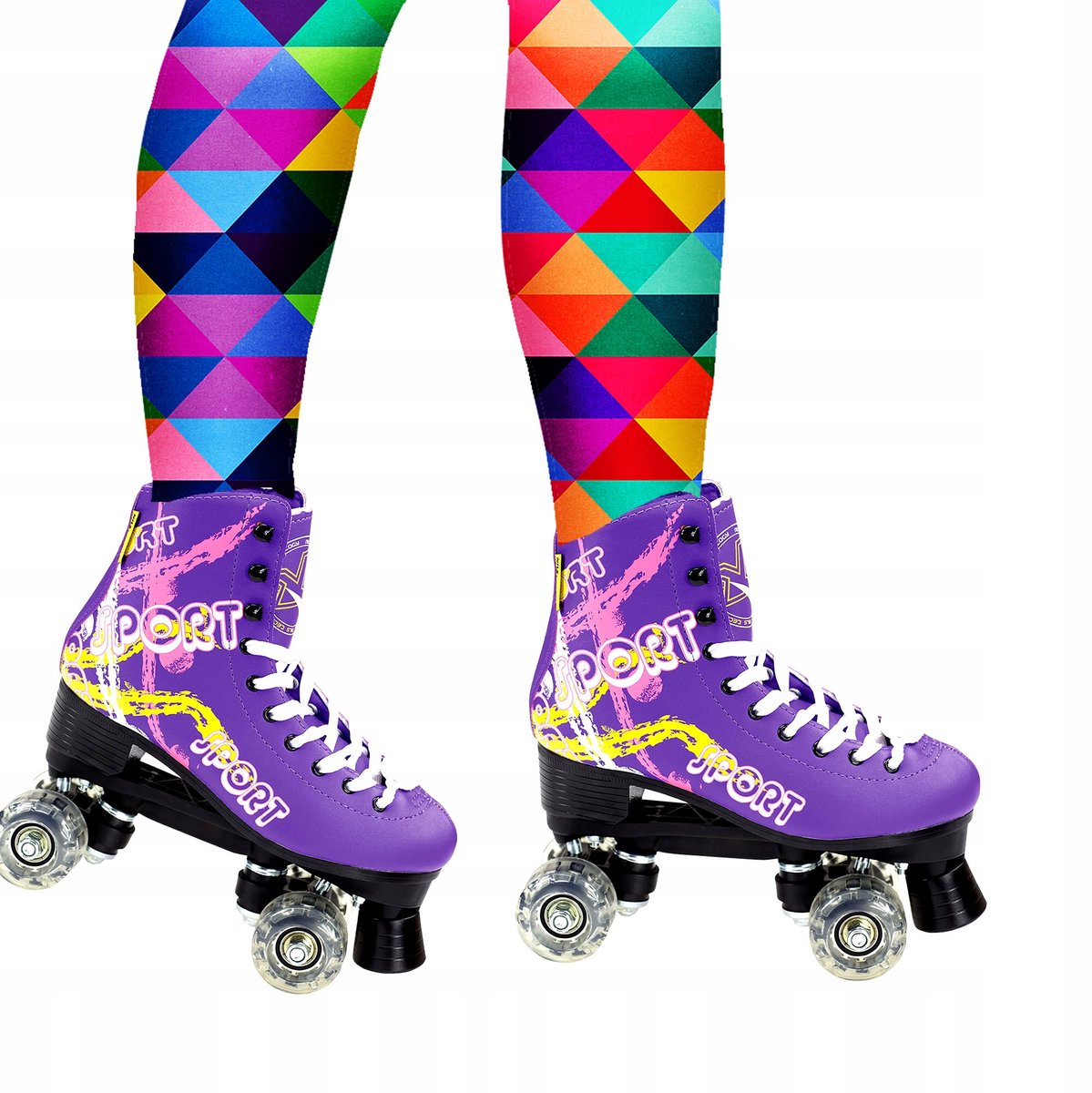 Nils Extreme Wrotki NQ2202S LED, Maat 38, Rubberen Wielen, Veters Rolschaatsen kopen online