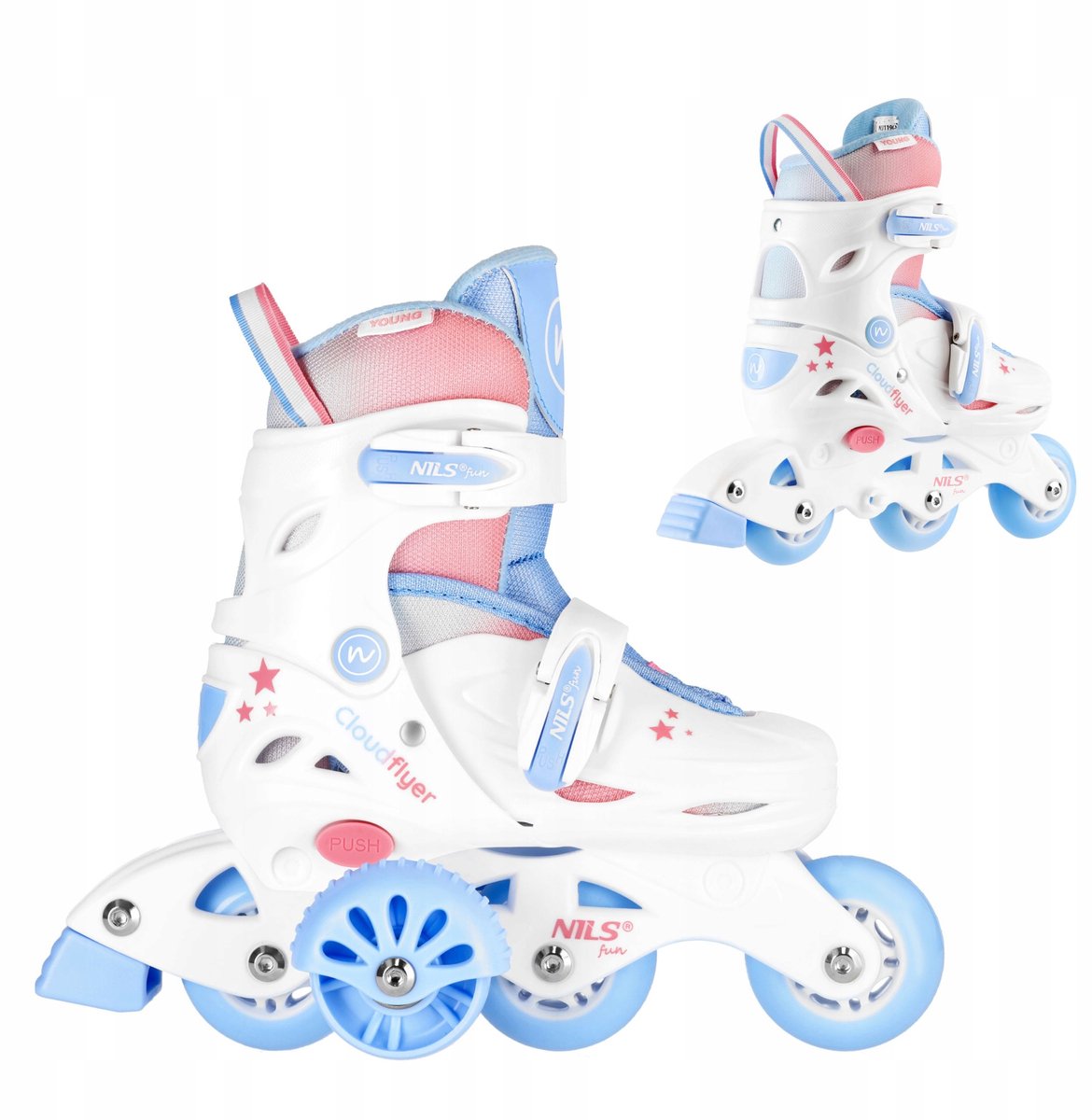 nils nj1190 kinder 3 in 1 schaatsrolschaatsen maat 30 33