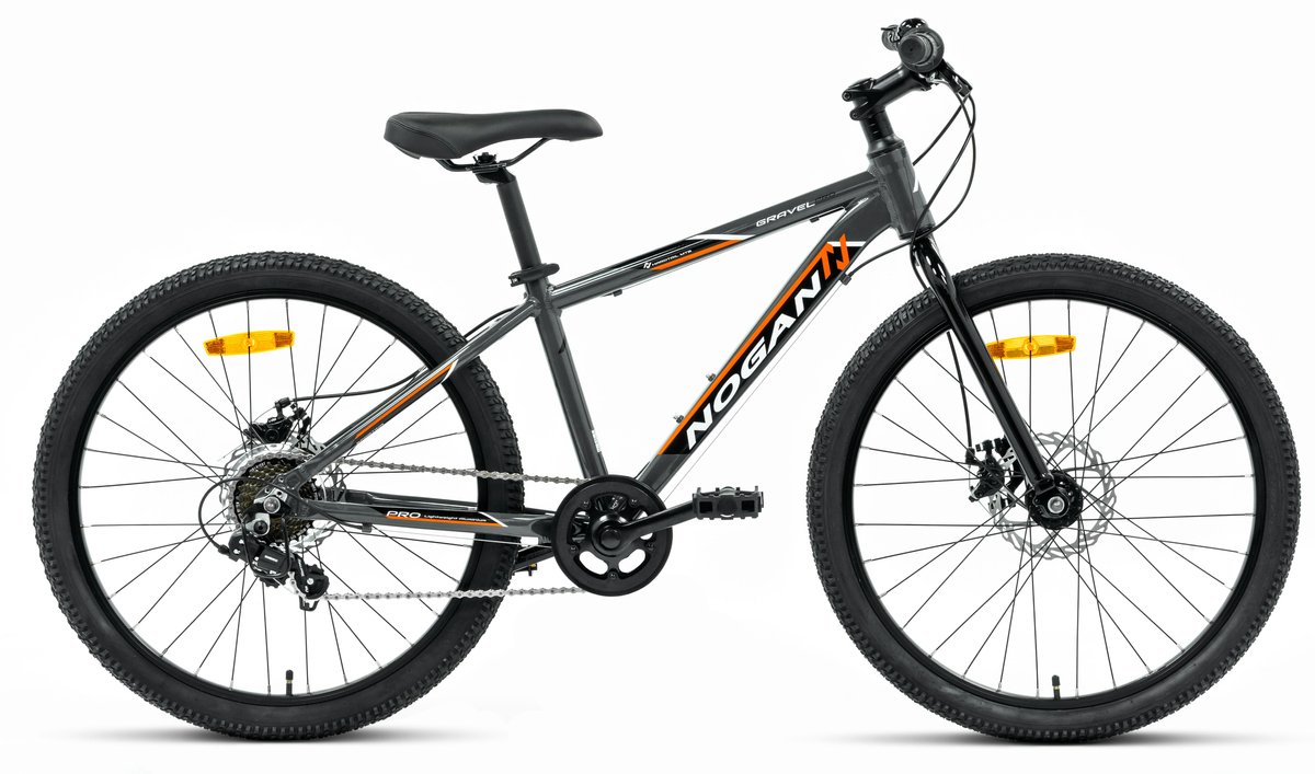 Nogan Gravel PRO - Lichtgewicht Kinderfiets - 24 inch - 7 versnellingen - Grijs Kinderfiets kopen online