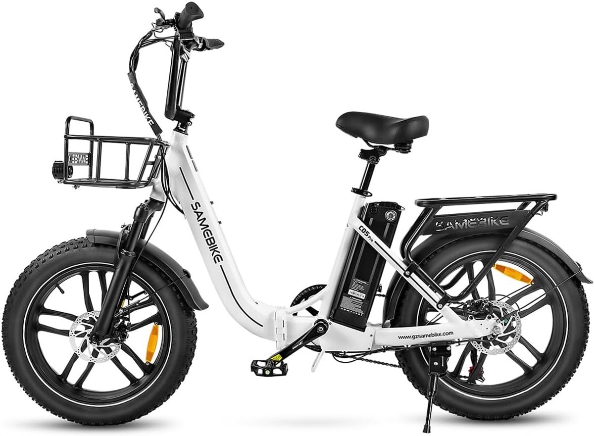 opvouwbare elektrische fiets met 20 fat banden en 36v 13ah batterij 7 versnellingen 25km h