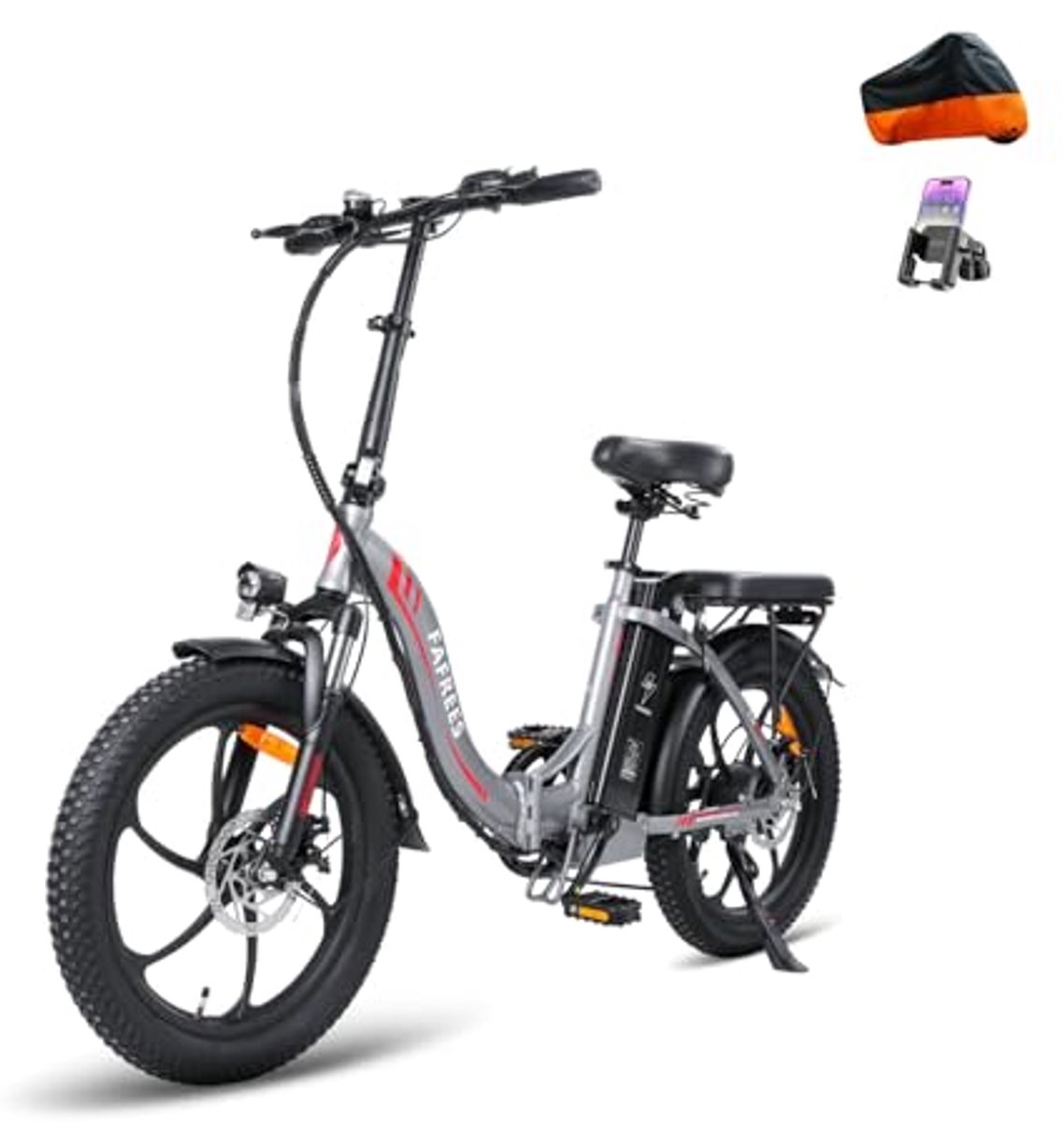 opvouwbare elektrische vouwfiets met supercapaciteit 20 inch 250w 36v 16ah 130kg draagvermogen