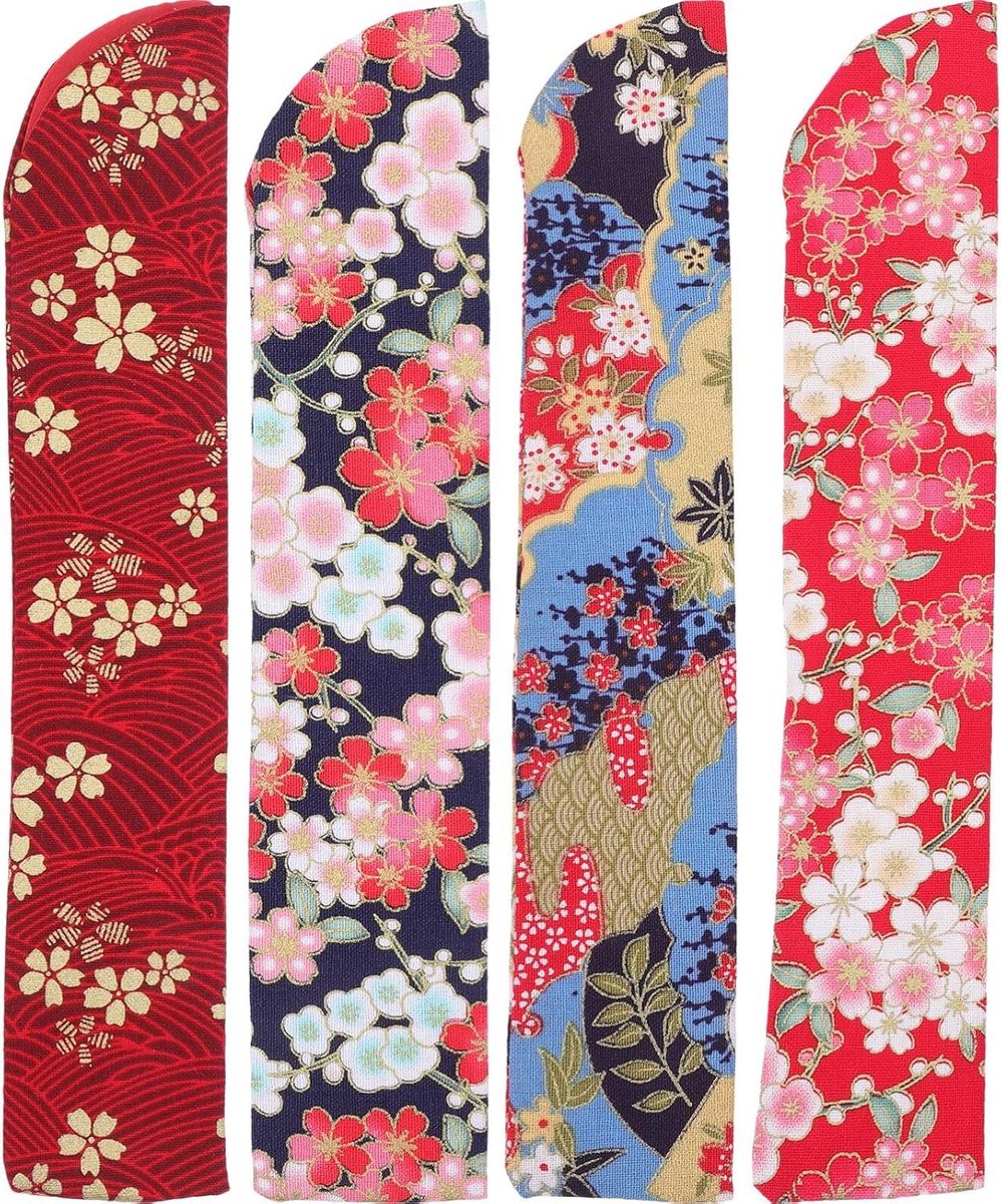 opvouwbare handwaaiertassen in japanse stijl zijden vouwtassen voor vrouwen en meisjes set van 4 stuks