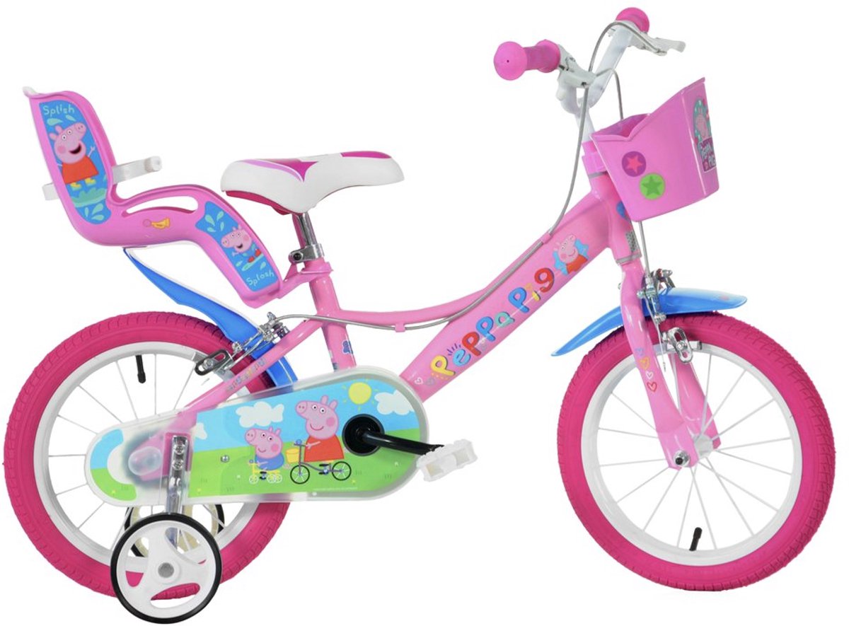 peppa pig 164r fiets roze jongen