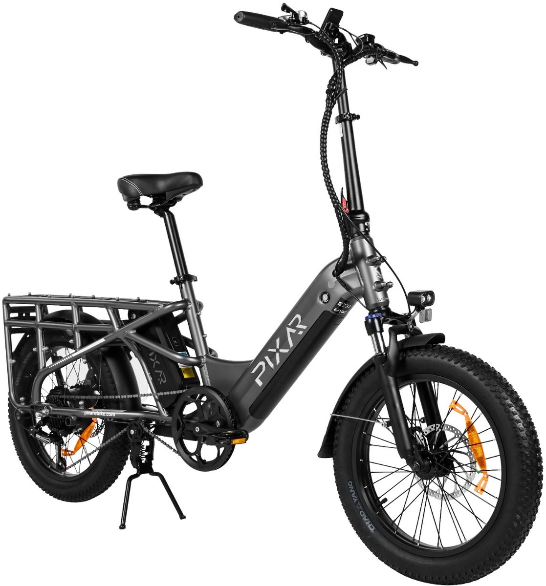 Pixar Plus7 Elektrische Fiets - 250 W Motor - Dubbele 48V10,4Ah Accu- 20*3″ Dikke Banden - 90 km Maximaal Bereik - Shimano 7-versnellingen - Grijs Fiets (elektrisch) kopen online