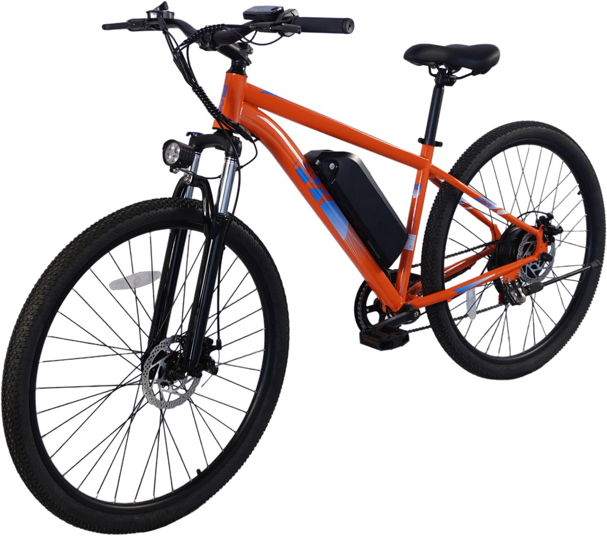 pvy m29 elektrische fiets 29 inch banden 250w motor 48v 17 5ah accu 25 km u max snelheid 120 km bereik shimano 7 versnellingen oranje