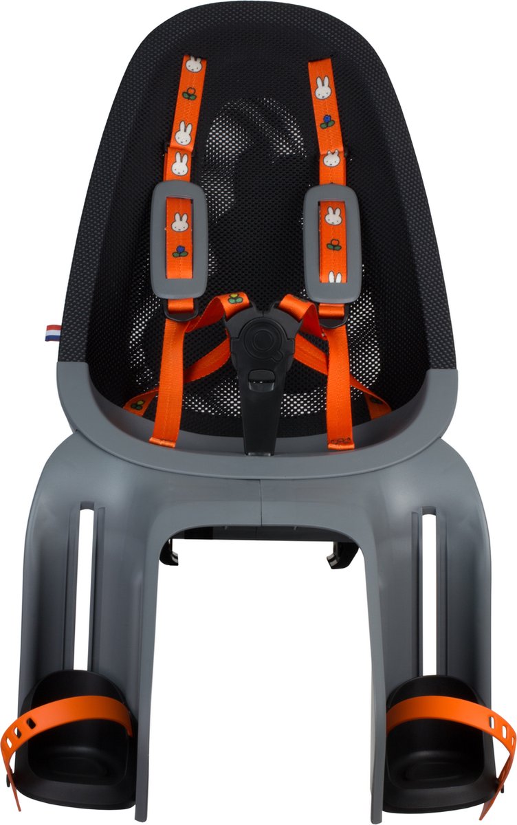 qibbel air fietsstoeltje achter bagagedrager bevestiging nijntje grijs