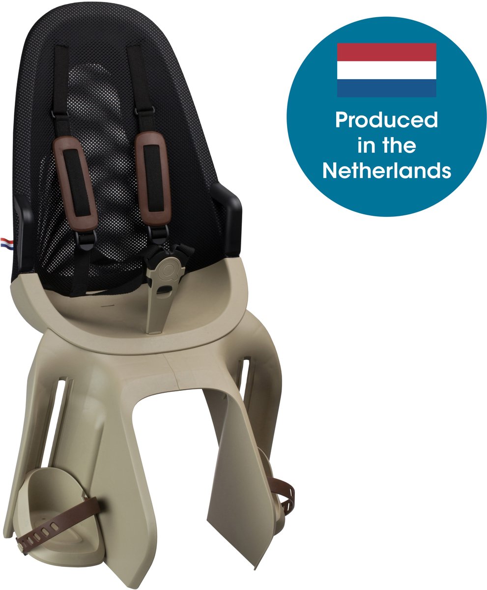 Qibbel Air Fietsstoeltje Achter Bagagedrager bevestiging - Quick Connect - Fietszitje - Cappuccino Fietsstoeltje kopen online