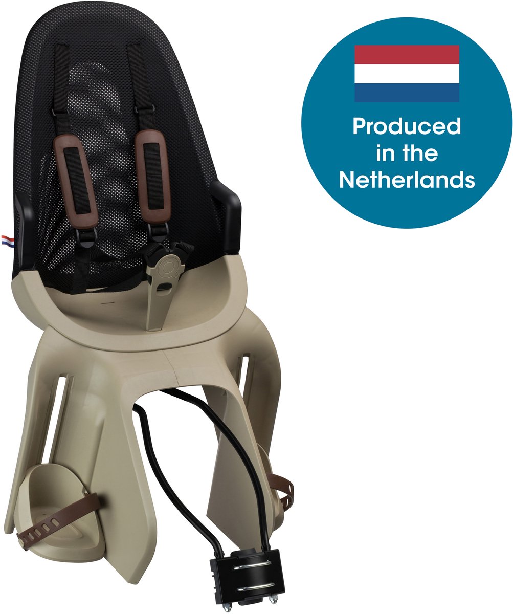 qibbel air fietsstoeltje achter framebevestiging fietszitje cappuccino