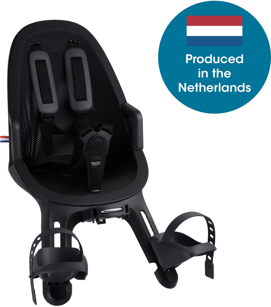 Qibbel Air Fietsstoeltje Voor - Midnight Black - Stuurpenbevestiging - Voorzitje - Fietszitje - Stuur Fietsstoeltje kopen online